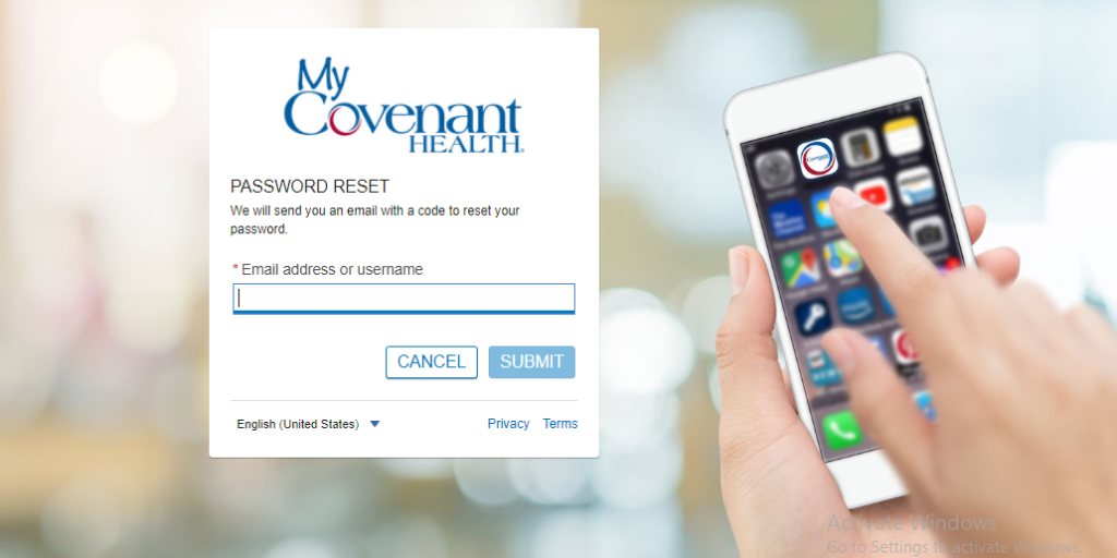 MyCovenantHealth Password Reset